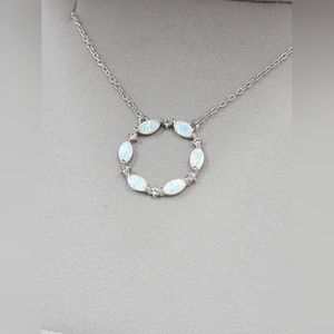 Sterling Silver Halo Necklace